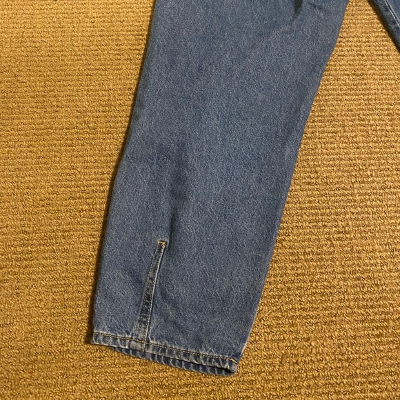 H&M Super High Rise Taper Leg Mid-Blue Denim Jeans - Picture 6 of 6